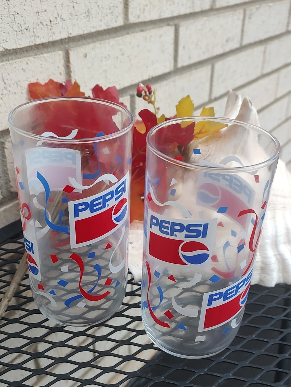 Pepsi/ Glasses in Red, White & Blue - Set of 2